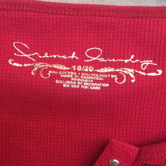 French Laundry Embellished V Neck Stretch Knit Top - Picture 5 of 10